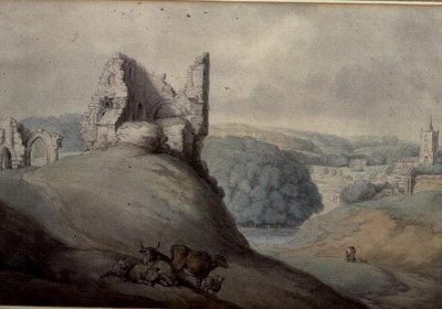 Harborough Castle, Yorkshire tekijältä Thomas Rowlandson