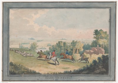 Jäniksenmetsästys, 1. helmikuuta 1789, 1. helmikuuta 1789. tekijältä Thomas Rowlandson