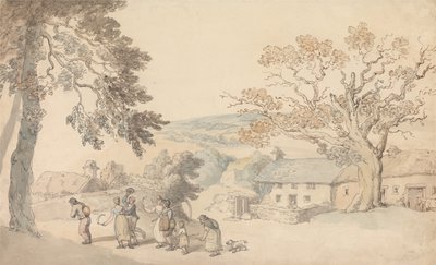 Sadonkorjuukoneet lähtevät liikkeelle tekijältä Thomas Rowlandson