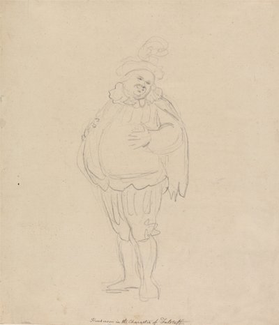 Henderson Falstaffin roolissa tekijältä Thomas Rowlandson
