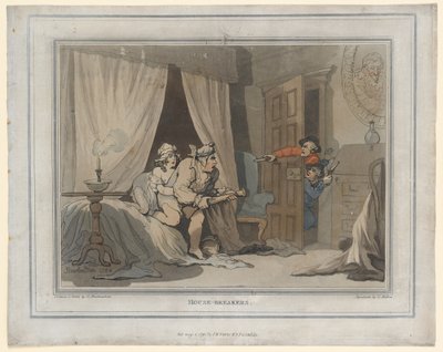 House Breakers, printti Thomas Molten, 1791 (käsinvärinen kaiverrus) tekijältä Thomas Rowlandson