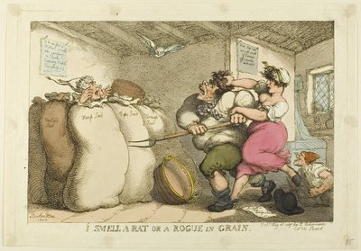 Haistan rotan tai konnan viljassa tekijältä Thomas Rowlandson