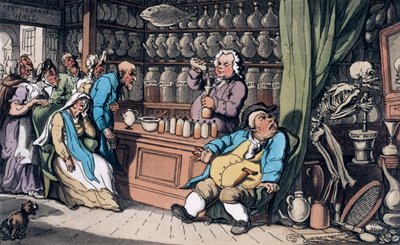 "Minulla on salainen taito parantaakseni jokaisen sairauden, jonka ihmiset kärsivät", 1814 tekijältä Thomas Rowlandson