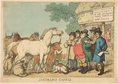 Vakuutettavat naudat tekijältä Thomas Rowlandson
