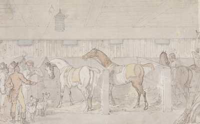 Tallin sisätilat (kynä & muste ja akvarelli paperille) tekijältä Thomas Rowlandson