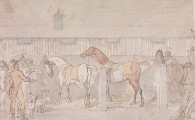 Interior de um Stablefinnish tekijältä Thomas Rowlandson