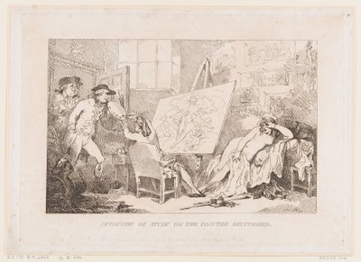 Opiskelun häiritseminen tai häiritty taidemaalari tekijältä Thomas Rowlandson