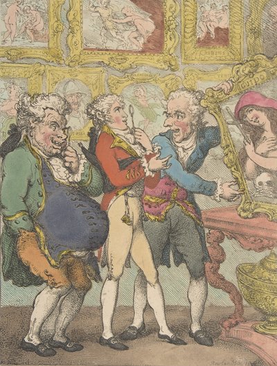 Italian kuvakauppiaat hämmästelevät My Lord Anglaisea, 30. toukokuuta 1812, 30. toukokuuta 1812. tekijältä Thomas Rowlandson