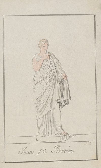 Nuori roomalainen tyttö tekijältä Thomas Rowlandson