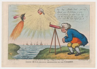 John Bull tekee havaintoja komeetta, 10. marraskuuta 1807., 10. marraskuuta 1807. tekijältä Thomas Rowlandson