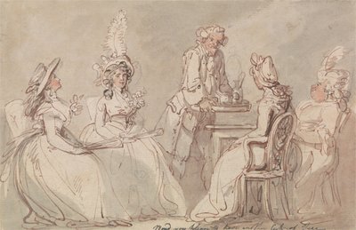Naiset teekutsuilla tekijältä Thomas Rowlandson