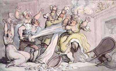 Nainen peruukkinsa kanssa (kynä ja muste ja akvarelli paperille) tekijältä Thomas Rowlandson