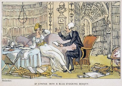 Le docteur et une intellectuelle - "" Doctor Syntaxin kolmella kiertueella: viehättävää lohtua ja vaimoa etsimässä" William Combe, ill. Rowlandson tekijältä Thomas Rowlandson