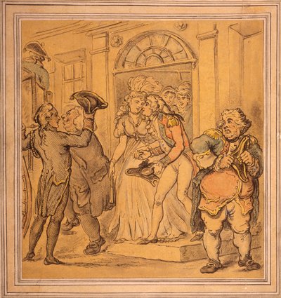 Lähtö juhlien jälkeen, 1700-luvun loppu - 1800-luvun alku tekijältä Thomas Rowlandson