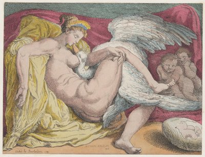 Leda ja joutsen, 1799, 1799. tekijältä Thomas Rowlandson