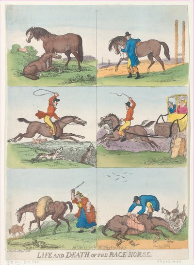 Kilpahevosen elämä ja kuolema, 25. syyskuuta 1811, 25. syyskuuta 1811. tekijältä Thomas Rowlandson
