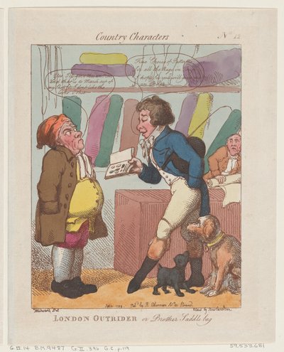 London Outrider tai Brother Saddlebag, 10.9.1799., 10.9.1799. tekijältä Thomas Rowlandson