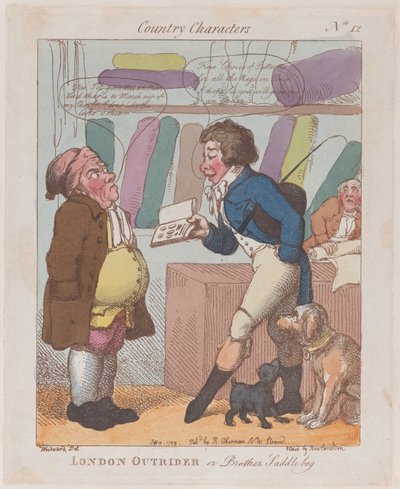 London Outrider tai Brother Saddlebag, 10.9.1799., 10.9.1799. tekijältä Thomas Rowlandson