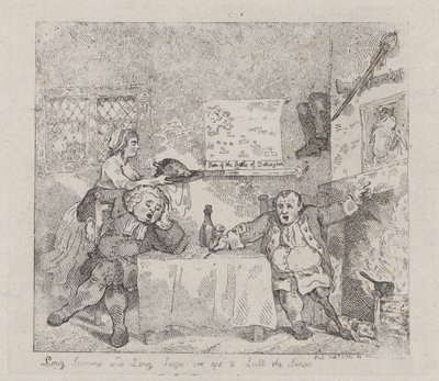 Pitkät saarnat ja pitkät piiritykset sopivat Lull the Sensesille, 11. helmikuuta 1783., 11. helmikuuta 1783. tekijältä Thomas Rowlandson