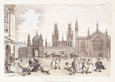 Magdalen College, Oxford, 1809-1811 tekijältä Thomas Rowlandson