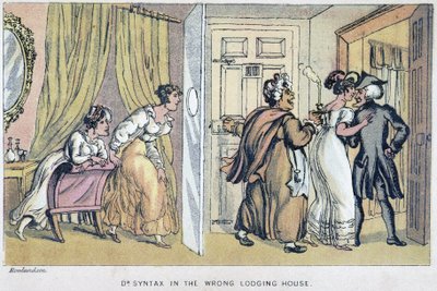 Maison lähellä - "" Doctor Syntaxin kolmella kiertueella etsimässä maalauksellista lohtua ja vaimoa" William Combe, ill. Rowlandson, John Camden Hotten, Picadilly, Lontoo tekijältä Thomas Rowlandson