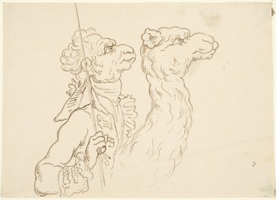 Mies ja kameli tekijältä Thomas Rowlandson