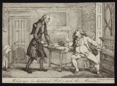 Melopoyn ahdistunut runoilija ja johtaja tekijältä Thomas Rowlandson