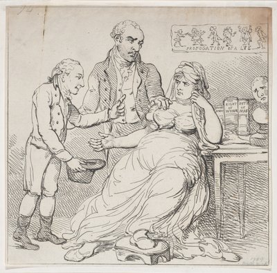 Melpomene kaatopaikoilla eli Teatralisten hallitsijoiden puolustama lastenleikki, Dece..., 14. joulukuuta 1804. tekijältä Thomas Rowlandson