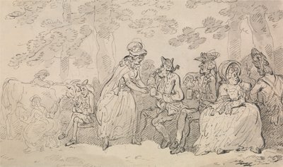 Maidot ja herrasmiehet St. James’s Parkissa tekijältä Thomas Rowlandson