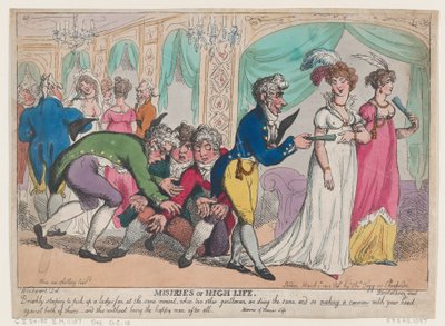 Miseries of High Life, 1. maaliskuuta 1808, 1. maaliskuuta 1808. tekijältä Thomas Rowlandson