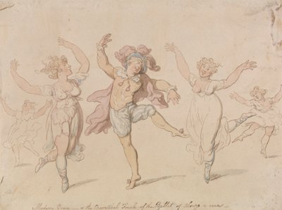 Modern Grace...Alonzo e Caran baletti tekijältä Thomas Rowlandson