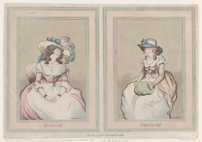 Modish and Prudish, 1. joulukuuta 1791, 1. joulukuuta 1791. tekijältä Thomas Rowlandson