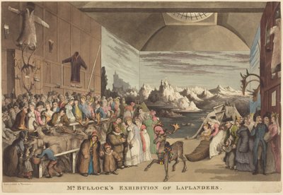 Herra Bullockin lappilaisten näyttely tekijältä Thomas Rowlandson