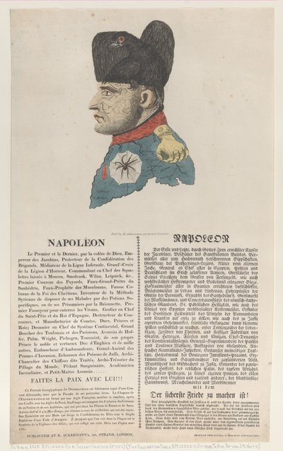 Napoleon, maaliskuu 1814, maaliskuu 1814. tekijältä Thomas Rowlandson