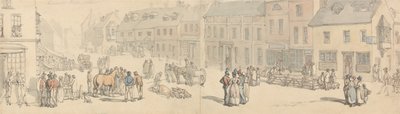 Newportin High Street, Isle of Wight tekijältä Thomas Rowlandson