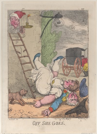 Off She Goes, 1812, 1812. tekijältä Thomas Rowlandson