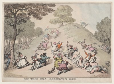 One Tree Hill, Greenwich Park, 1802, 1802. tekijältä Thomas Rowlandson