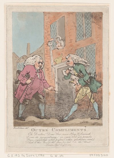 Outraged Compliments, 18. elokuuta 1786., 18. elokuuta 1786. tekijältä Thomas Rowlandson