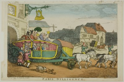 Paris Diligence tekijältä Thomas Rowlandson