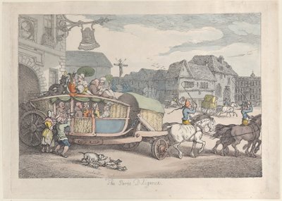 Paris Diligence, n. 1810, n. 1810. tekijältä Thomas Rowlandson