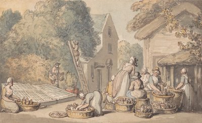 Mulperimarjojen poiminta tekijältä Thomas Rowlandson