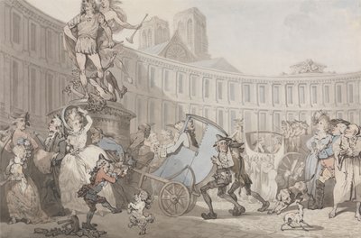 Place des Victoires, Pariisi tekijältä Thomas Rowlandson