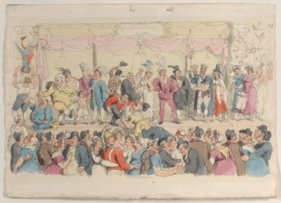 Levy 14: Richardsonin esitys, World in Miniature, 1816, 1816. tekijältä Thomas Rowlandson