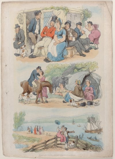 Levy 4: Rekrytointi, World in Miniature, 1816, 1816. tekijältä Thomas Rowlandson