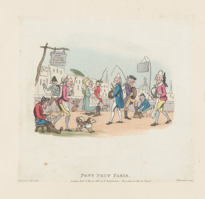 Pont Neuf, Pariisi, 1. toukokuuta 1803, 1. toukokuuta 1803. tekijältä Thomas Rowlandson