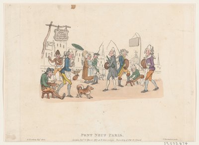 Pont Neuf, Pariisi, 1. toukokuuta 1803, 1. toukokuuta 1803. tekijältä Thomas Rowlandson