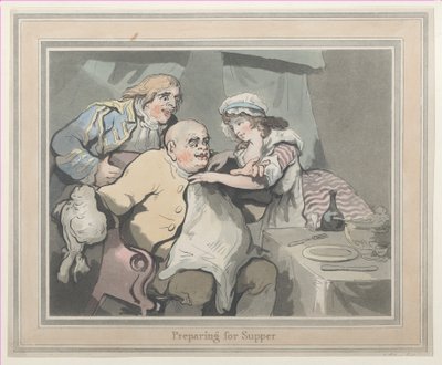 Valmistautuminen ehtoolliseen, 1790, 1790. tekijältä Thomas Rowlandson