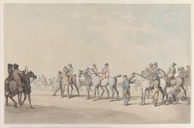 Kilpailuun valmistautuminen, 1804, 1804. tekijältä Thomas Rowlandson
