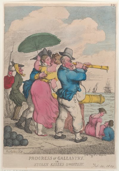 Progress of Gallantry tai Stolen Kisses Sweetest, 14. helmikuuta 1814., 14. helmikuuta 1814. tekijältä Thomas Rowlandson