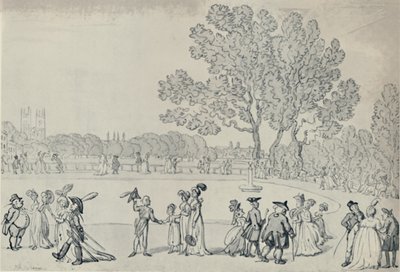 Promenade Green Parkissa, 1808, 1920 tekijältä Thomas Rowlandson